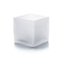 VCB0005FR - Handblown Frosted Cube Glass Vase / Candle Holder - 5" VCB0005FR - Handblown Frosted Cube Glass Vase / Candle Holder - 5"