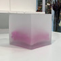VCB0005FR - Handblown Frosted Cube Glass Vase / Candle Holder - 5" VCB0005FR - Handblown Frosted Cube Glass Vase / Candle Holder - 5"