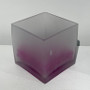 VCB0005FR - Handblown Frosted Cube Glass Vase / Candle Holder - 5" VCB0005FR - Handblown Frosted Cube Glass Vase / Candle Holder - 5"