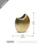 CUD5108GD - Gold Half Moon Vase - 8.5" CUD5108GD - Gold Half Moon Vase - 8.5"