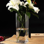 VBV6414 - Block Rectangle Glass Vase - 6"x4"x14"