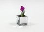 VCB0005SV - Handblown Silver Cube Glass Vase / Candle Holder - 5" VCB0005SV - Handblown Silver Cube Glass Vase / Candle Holder - 5"