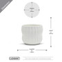 CUD8906WT Large Unique White Ceramic Pot - 6.5" W x 6" H (12 pcs) CUD8906WT Large Unique White Ceramic Pot - 6.5" W x 6" H (12 pcs)