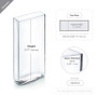 VBV8318 - Squared Glass Block Vase - 8"x3"x18"H VBV8318 - Squared Glass Block Vase - 8"x3"x18"H