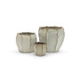 CUB1705BG - Beige Unique Pot -  6.3" W x 5.3" H CUB1705BG - Beige Unique Pot -  6.3" W x 5.3" H