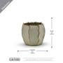 CUB1705BG - Beige Unique Pot -  6.3" W x 5.3" H CUB1705BG - Beige Unique Pot -  6.3" W x 5.3" H