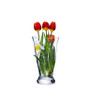 VTC1612 - Tapered Unique Floral Glass Vase - 12"