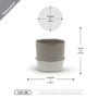 CUC1105 - Medium Two Tone Ceramic Cylinder Vase - 4.8" H CUC1105 - Medium Two Tone Ceramic Cylinder Vase - 4.8" H