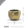 CGB3905GD - Large Gold Geometric Pot - 6" W x 4.75" H CGB3905GD - Large Gold Geometric Pot - 6" W x 4.75" H