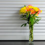 VBV0416 - Square Block Glass Vase - 4"x16"H  (6 pcs/case) VBV0416 - Square Block Glass Vase - 4"x16"H  (6 pcs/case)