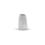 CUB6506WT - White Formed Vase - 6.1" H CUB6506WT - White Formed Vase - 6.1" H