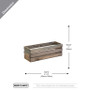 WBR1244RC - Rustic Wood Wine Crate Long Box - 12" (6 pcs)