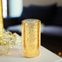 HST0508GS - Gold Speckled Glass Hurricane Candle Shade Chimney Tube [No Bottom] - 5" x 8"