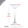 VTV1130 - Extra Large Flared Lip Trumpet Vase - 30"