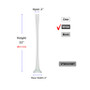 VTW0132 - Clear Tower Vase - 2"x 32" VTW0132 - Clear Tower Vase - 2"x 32"
