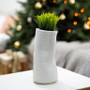 CUB6509WT - White Formed Vase - 9" H CUB6509WT - White Formed Vase - 9" H