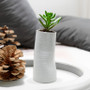 CUB6509WT - White Formed Vase - 9" H CUB6509WT - White Formed Vase - 9" H