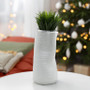 CUB6509WT - White Formed Vase - 9" H CUB6509WT - White Formed Vase - 9" H