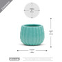 CUD2504TB Small Teal Ceramic Cactus Pot - 4" H CUD2504TB Small Teal Ceramic Cactus Pot - 4" H