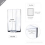 VBV3409 - Clear Block Vase - 3"x 4"x 9"H