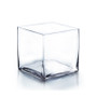 VCB0008 - Clear Cube Glass Vase / Candle Holder  - 8" (4 pcs/case)