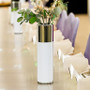 CYL0416GW - Gold Topped White Ceramic Cylinder - 16" (6 pcs) CYL0416GW - Gold Topped White Ceramic Cylinder - 16" (6 pcs)