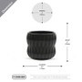 CUD8904BK - Small Unique Black Ceramic Pot - 4" CUD8904BK - Small Unique Black Ceramic Pot - 4"