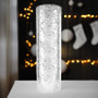 HST0416SS - Silver Speckled Glass Hurricane Candle Shade Chimney Tube [No Bottom] - 4" x 16"