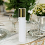 CYL0420GW - Gold Topped White Ceramic Cylinder - 20" CYL0420GW - Gold Topped White Ceramic Cylinder - 20"