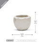 CGB3904WT - Medium White Geometric Pot - 5.1" W x 4.1" H CGB3904WT - Medium White Geometric Pot - 5.1" W x 4.1" H