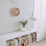 CGB3904WT - Medium White Geometric Pot - 5.1" W x 4.1" H CGB3904WT - Medium White Geometric Pot - 5.1" W x 4.1" H