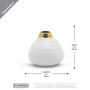 CUV5303GW Small White Round Bud Vase with Gold Rim - 3.5" W x 3.15" H (24 pcs) CUV5303GW Small White Round Bud Vase with Gold Rim - 3.5" W x 3.15" H (24 pcs)
