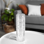 HST0412SS - Silver Speckled Glass Hurricane Candle Shade Chimney Tube [No Bottom] - 4" x 12"