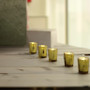 VOT0025GS - Gold Speckled Mercury Cylinder Votive Candle Holder - 2.75" VOT0025GS - Gold Speckled Mercury Cylinder Votive Candle Holder - 2.75"