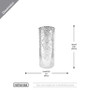 HST0410SS - Silver Speckled Glass Hurricane Candle Shade Chimney Tube [No Bottom] - 4" x 10"