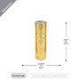 HST0310GS - Gold Speckled Glass Hurricane Candle Shade Chimney Tube [No Bottom] - 3" x 10"