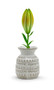 CUV9806WT - Fancy White Pineapple Vase - 6" H CUV9806WT - Fancy White Pineapple Vase - 6" H