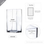 VBV6408 Block Glass Vase - 6"x4"x8"H (6PCS)