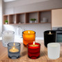 2.36" Velora Glass Reversible Candle Holder - (Various Colors)