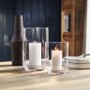 VHV4309 - Taylor Raised Hurricane Pillar Candle Holder / Vase - 9" VHV4309 - Taylor Raised Hurricane Pillar Candle Holder / Vase - 9"