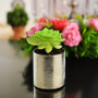 Textured Gold Ceramic Cylinder Vase - 4"H Textured Gold Ceramic Cylinder Vase - 4"H