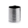 Textured Silver Ceramic Cylinder Vase - 4"H Textured Silver Ceramic Cylinder Vase - 4"H