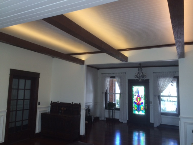 Suspended Ceiling Beams Help Capture Craftsman Style Barron Designs