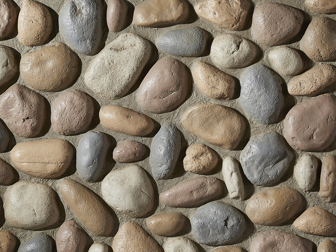 Faux River Rock Wall Panel - Tall