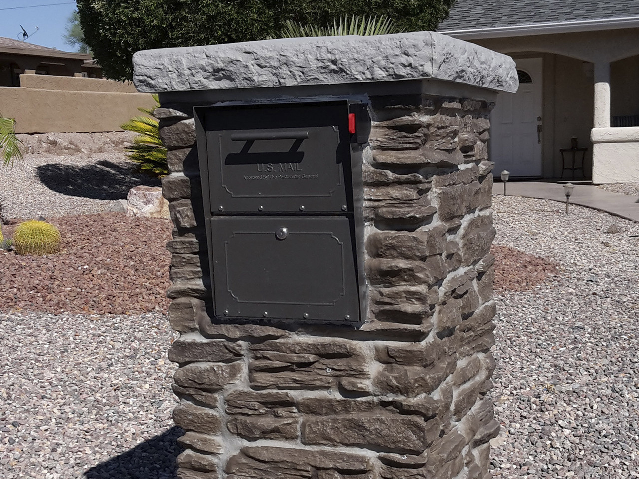 stone mailbox designs