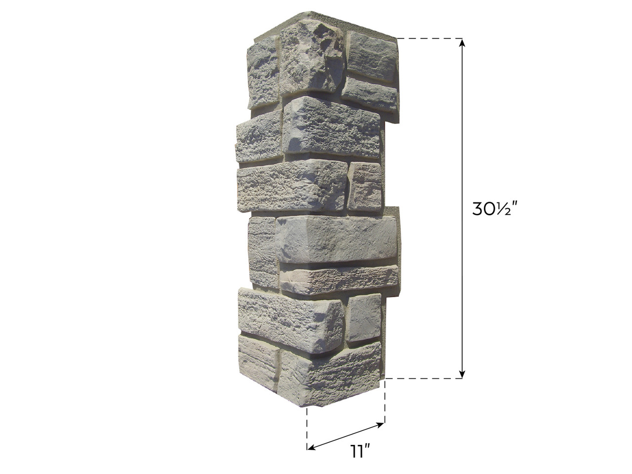 Interlocking Cobblestone Faux Stone Outside Corner Barron Designs