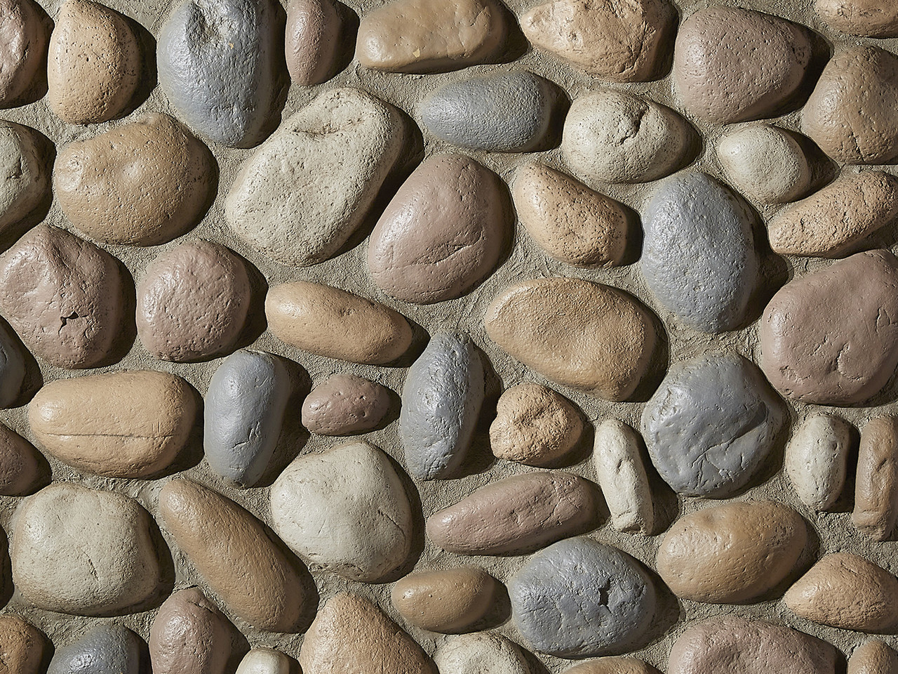 River Rock Fake Rock Wall Panel Sample