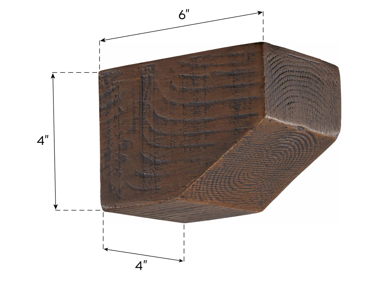 Coarse Sawn Faux Wood Corbel - 4