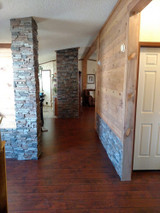Covering Up Old Wainscoting with Stacked Stone