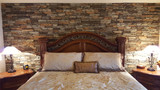 Great Bedroom Accent Wall Made with Dry Stack Panels